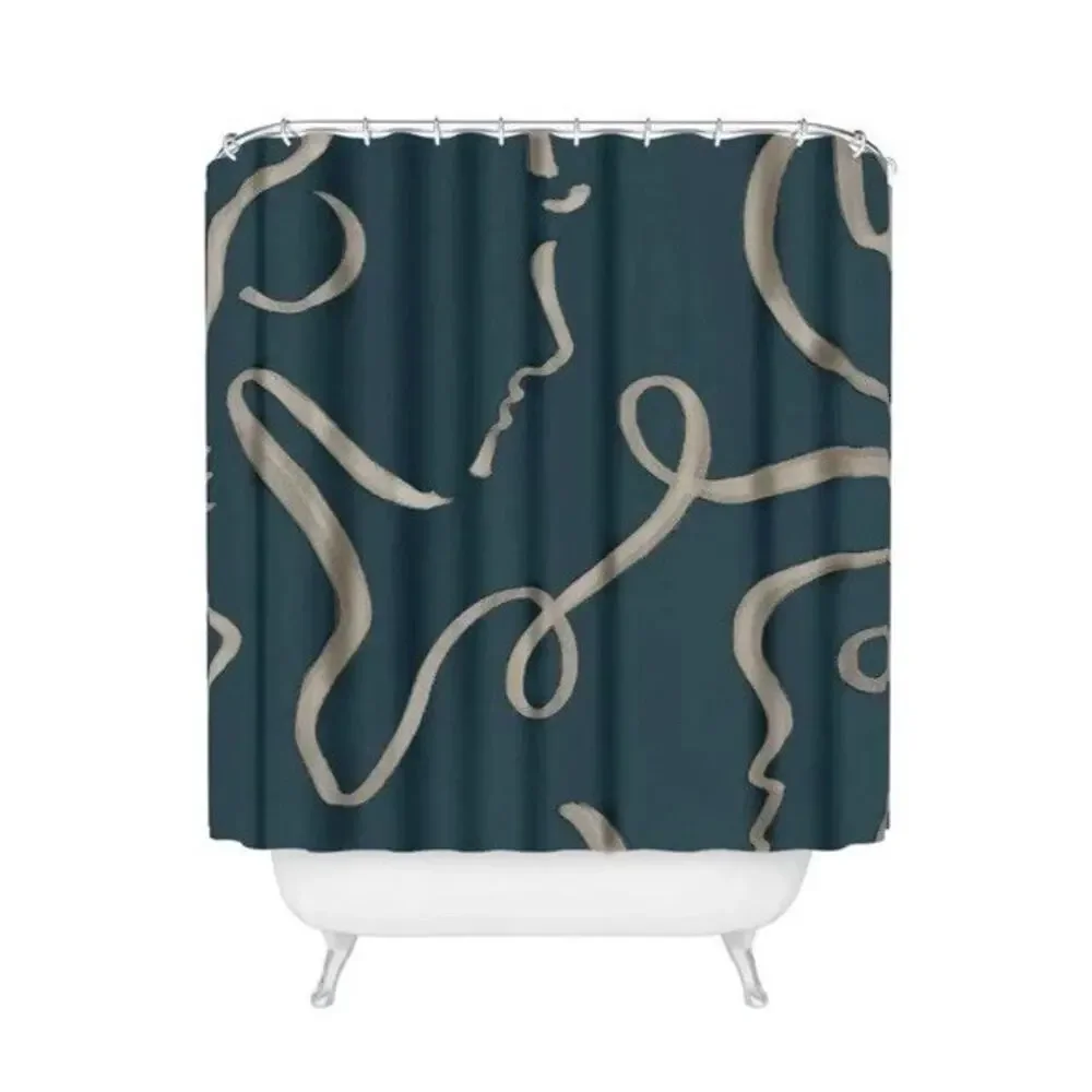 NWT 69” X 72” Lost in Translation' Shower Curtain by Kaitlin Hubert Society